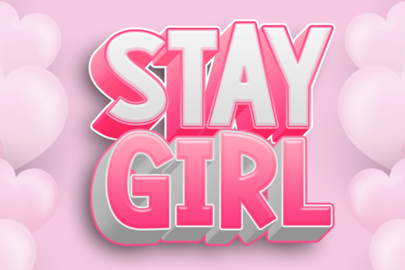 Stay Girl: Whimsical Typography for Creative Projects